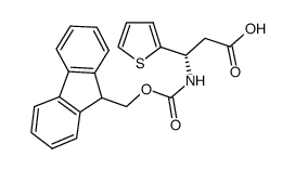 (S)-3-((((9H-芴-9-基)甲氧基)羰基)氨基)-3-(噻吩-2-基)丙酸结构式