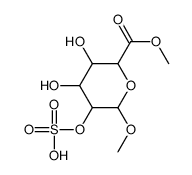 methyl 3,4-dihydroxy-6-methoxy-5-sulfooxyoxane-2-carboxylate Structure