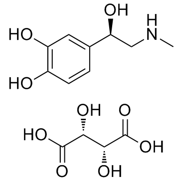 Epinephrine bitartrate structure