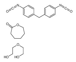 2-(2-hydroxyethoxy)ethanol,1-isocyanato-4-[(4-isocyanatophenyl)methyl]benzene,oxepan-2-one结构式