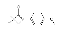 2-Chloro-1,1-difluoro-3-(p-methoxyphenyl)-2-cyclobutene结构式