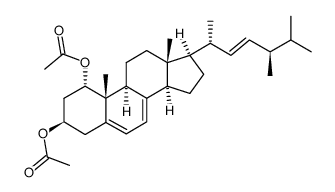 (22E)-5,7,22-ergostatriene-1α,3β-diol diacetate结构式