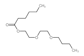 Hexanoic acid, 2-(2-butoxyethoxy)ethyl ester structure