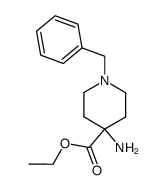 4-Piperidinecarboxylic acid, 4-amino-1-(phenylmethyl)-, ethyl ester Structure
