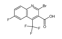 2-bromo-6-fluoro-4-trifluoromethyl-3-quinolinecarboxylic acid Structure