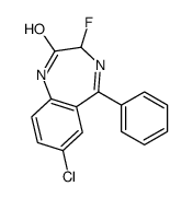7-chloro-3-fluoro-5-phenyl-1,3-dihydro-1,4-benzodiazepin-2-one结构式