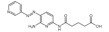 5-[(6-amino-5-(3-pyridinyl-diazenyl)-2-pyridinyl)amino]-5-oxopentanoic acid结构式