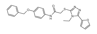 N-(4-(benzyloxy)phenyl)-2-((4-ethyl-5-(furan-2-yl)-4H-1,2,4-triazol-3-yl)thio)acetamide Structure