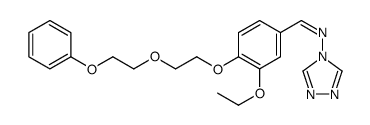 (E)-1-[3-ethoxy-4-[2-(2-phenoxyethoxy)ethoxy]phenyl]-N-(1,2,4-triazol-4-yl)methanimine Structure