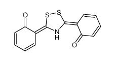 6-[5-(6-oxocyclohexa-2,4-dien-1-ylidene)-1,2,4-dithiazolidin-3-ylidene]cyclohexa-2,4-dien-1-one结构式
