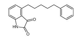 4-(5-phenylpentyl)-1H-indole-2,3-dione Structure