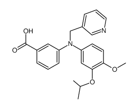 N-[4-methoxy-3-(prop-2-yloxy)phenyl]-N-(3-pyridylmethyl)-3-aminobenzoic acid结构式