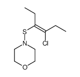 4-(4-chlorohex-3-en-3-ylsulfanyl)morpholine结构式