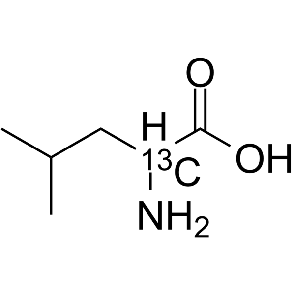 DL-亮氨酸-2-13C结构式