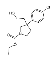 ethyl 3-(4-chlorophenyl)-3-(2-hydroxyethyl)pyrrolidine-1-carboxylate Structure
