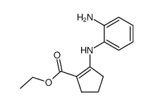 2-(2-Amino-phenylamino)-cyclopent-1-enecarboxylic acid ethyl ester Structure