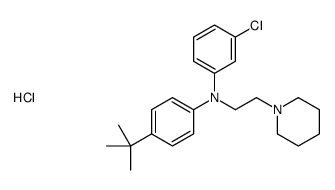 N-(4-tert-butylphenyl)-3-chloro-N-(2-piperidin-1-ylethyl)aniline,hydrochloride Structure