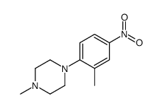 1-甲基-4-(2-甲基-4-硝基苯基)哌嗪结构式