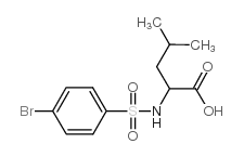 2-{[(4-溴苯基)磺酰基]氨基}-4-甲基戊酸结构式