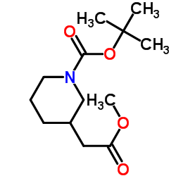 1-BOC-3-哌啶乙酸甲酯结构式