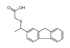 2-[1-(9H-fluoren-2-yl)ethylsulfanyl]acetic acid结构式