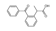 2-(2-benzoylphenyl)propanoic acid Structure