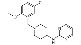 N-[1-[(5-chloro-2-methoxyphenyl)methyl]piperidin-4-yl]pyrimidin-2-amine结构式