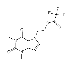Acetic acid, trifluoro-, 2-(1,2,3,6-tetrahydro-1,3-dimethyl-2,6-dioxo- 7H-purin-7-yl)ethyl ester结构式