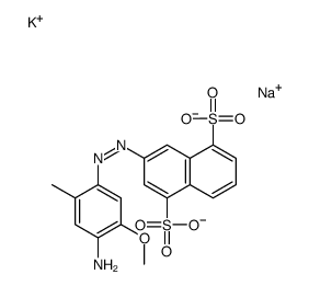 potassium,sodium,3-[(4-amino-5-methoxy-2-methylphenyl)diazenyl]naphthalene-1,5-disulfonate Structure