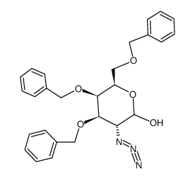 2-azido-3,4,6-tri-O-benzyl-2-deoxy-D-galactopyranoside结构式