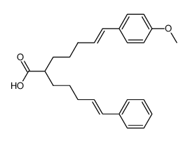 (6E)-7-(p-methoxyphenyl)-2-[(4E)-5-phenylpent-4-enyl]hept-6-enoic acid Structure