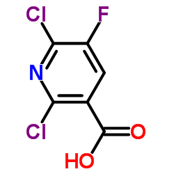 2,6-二氯-5-氟烟酸结构式
