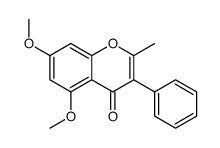 5,7-dimethoxy-2-methyl-3-phenylchromen-4-one结构式