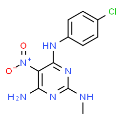 N~4~-(4-chlorophenyl)-N~2~-methyl-5-nitropyrimidine-2,4,6-triamine Structure