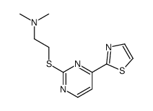 N,N-dimethyl-2-[4-(1,3-thiazol-2-yl)pyrimidin-2-yl]sulfanylethanamine结构式