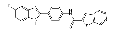 benzo[b]thiophene-2-carboxylic acid [4-(5-bromo-1H-benzoimidazol-2-yl)-phenyl]-amide Structure