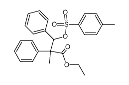 ethyl 2-methyl-2,3-diphenyl-3-(tosyloxy)propanoate结构式