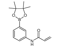 N-[3-(4,4,5,5-四甲基-1,3,2-二氧杂环戊硼烷-2-基)苯基]丙烯酰胺结构式