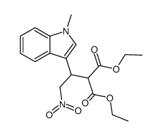 diethyl 2-(1-(1-methyl-1H-indol-3-yl)-2-nitroethyl)malonate Structure