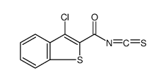 Benzo[b]thiophene-2-carbonyl isothiocyanate, 3-chloro结构式