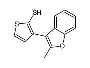 3-(2-methyl-1-benzofuran-3-yl)thiophene-2-thiol结构式