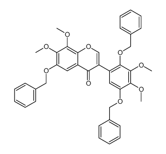 2',5,',6-Tribenzyloxy-3',4',7,8-tetramethoxyisoflavon结构式