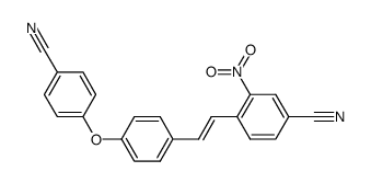 (E)-1-(4-cyano-2-nitrophenyl)-2-(4-(4-cyanophenoxy)phenyl)ethene Structure
