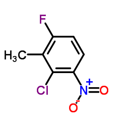 2-氯-6-氟-3-硝基甲苯结构式