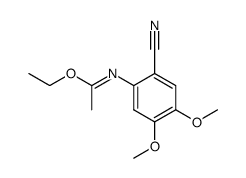 ethyl N-(2-cyano-4,5-dimethoxyphenyl)acetimidate结构式