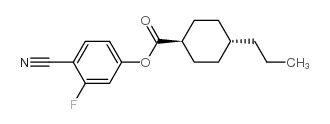 反式-4-丙基环己烷羧酸-对氰基-3-氟苯酯结构式