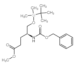 (S)-4-苄氧羰基氨基-5-叔丁基二甲基硅氧基戊酸甲酯结构式