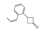 3-(2-prop-1-enylphenyl)cyclobutan-1-one结构式
