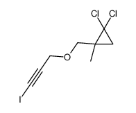 1,1-dichloro-2-(3-iodoprop-2-ynoxymethyl)-2-methylcyclopropane结构式