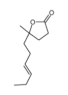 5-hex-3-enyl-5-methyloxolan-2-one结构式